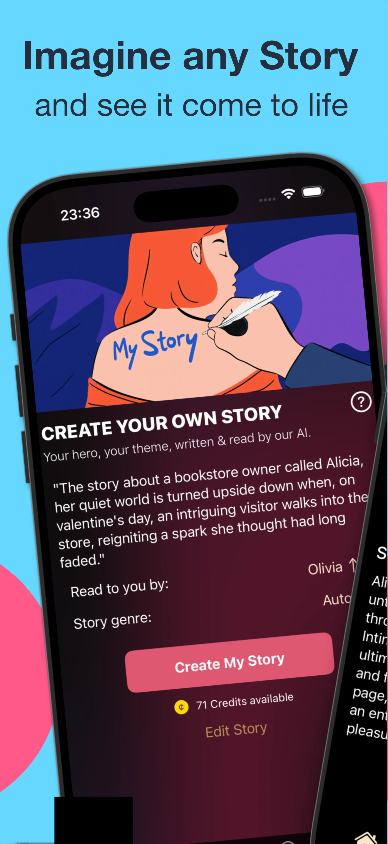 Screenshot: Imagine any story and see it come to life