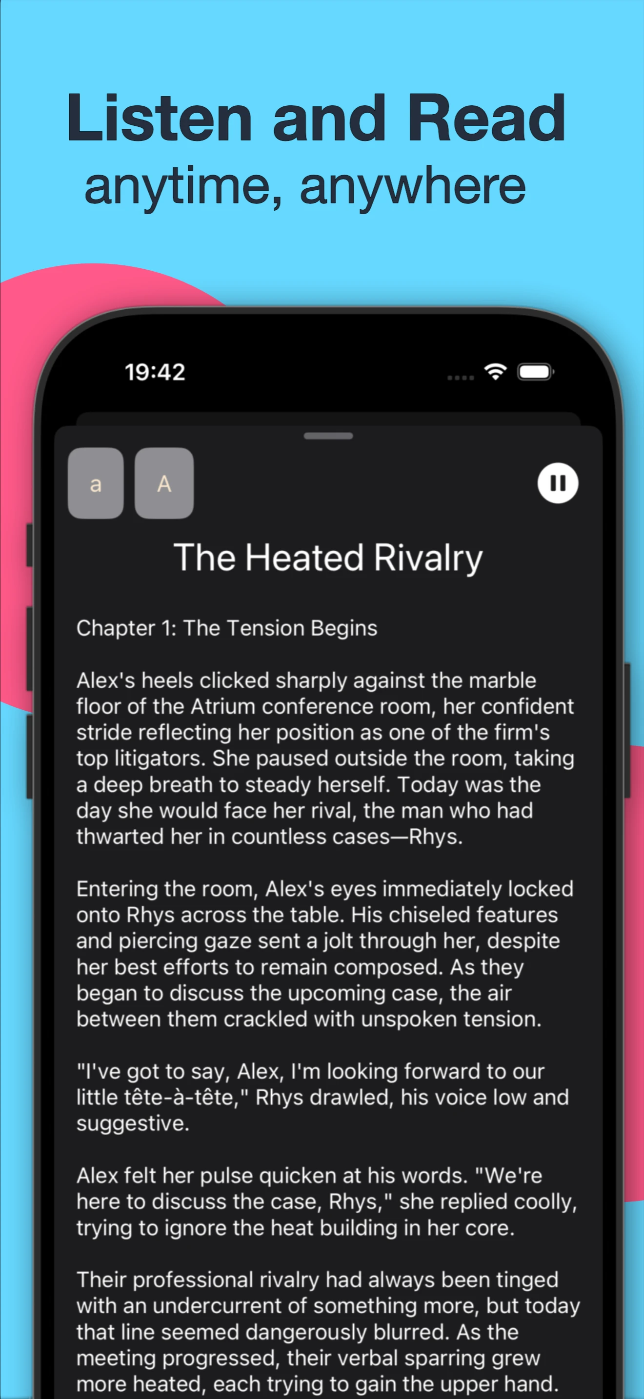 Screenshot: Listen and Read anytime, anywhere